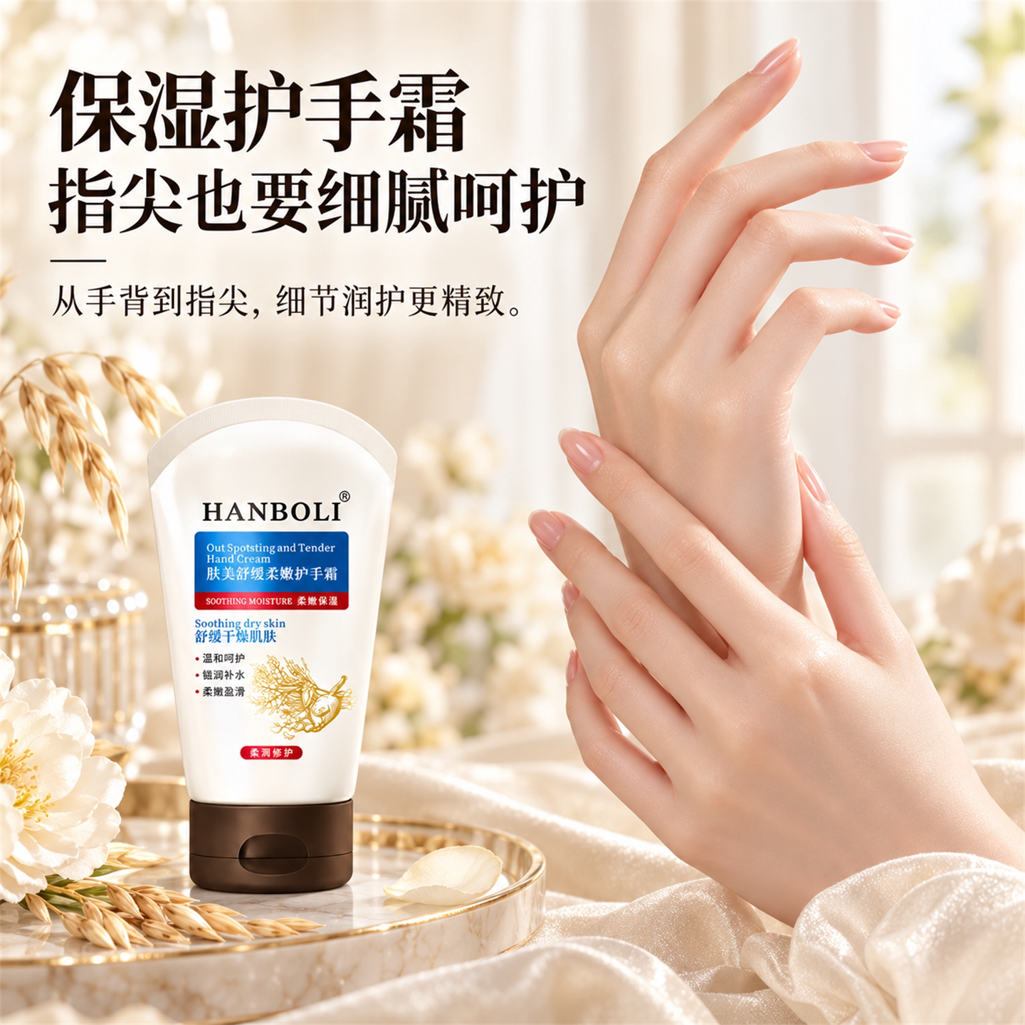 燕麦温和柔嫩保湿护手霜补水滋润滋润干燥粗糙清爽留香