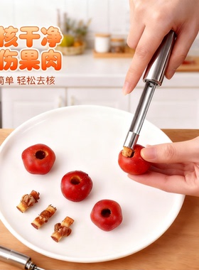 家用多功能红枣去核神器不锈钢山楂苹果去籽工具水果核取芯去核器