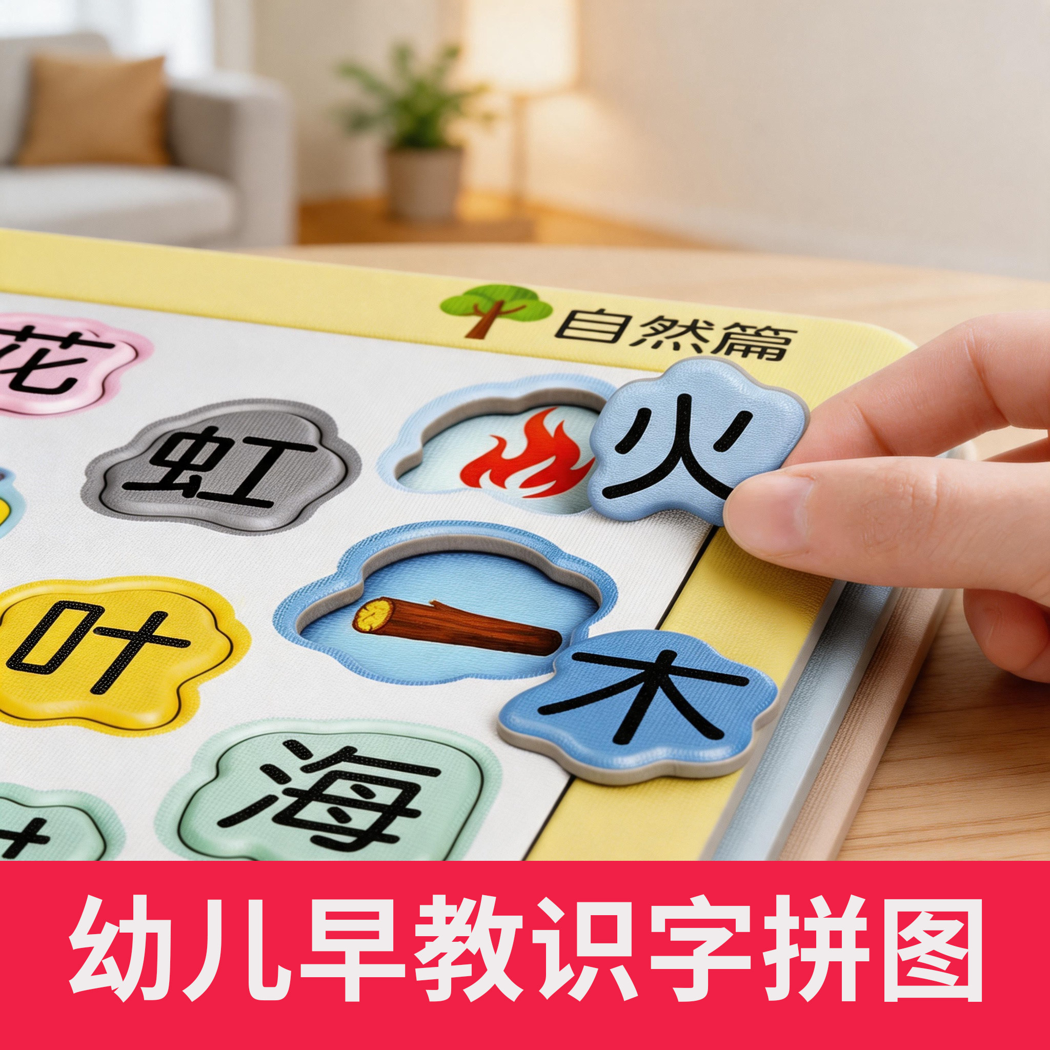 宝宝幼儿识字拼图3到6岁