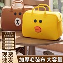 卡通包旅行包收纳手提包大容量儿童行李袋拉杆箱行李包毛毡包轻便
