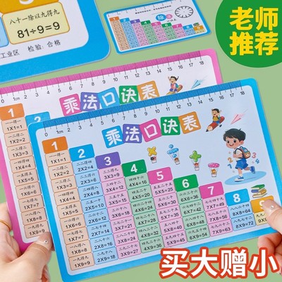 九九乘法除法口诀表卡片