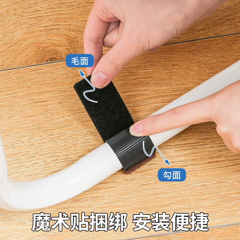 u形铁管餐桌脚套弓形椅子脚垫地板静音耐磨办公电脑椅子腿保护套