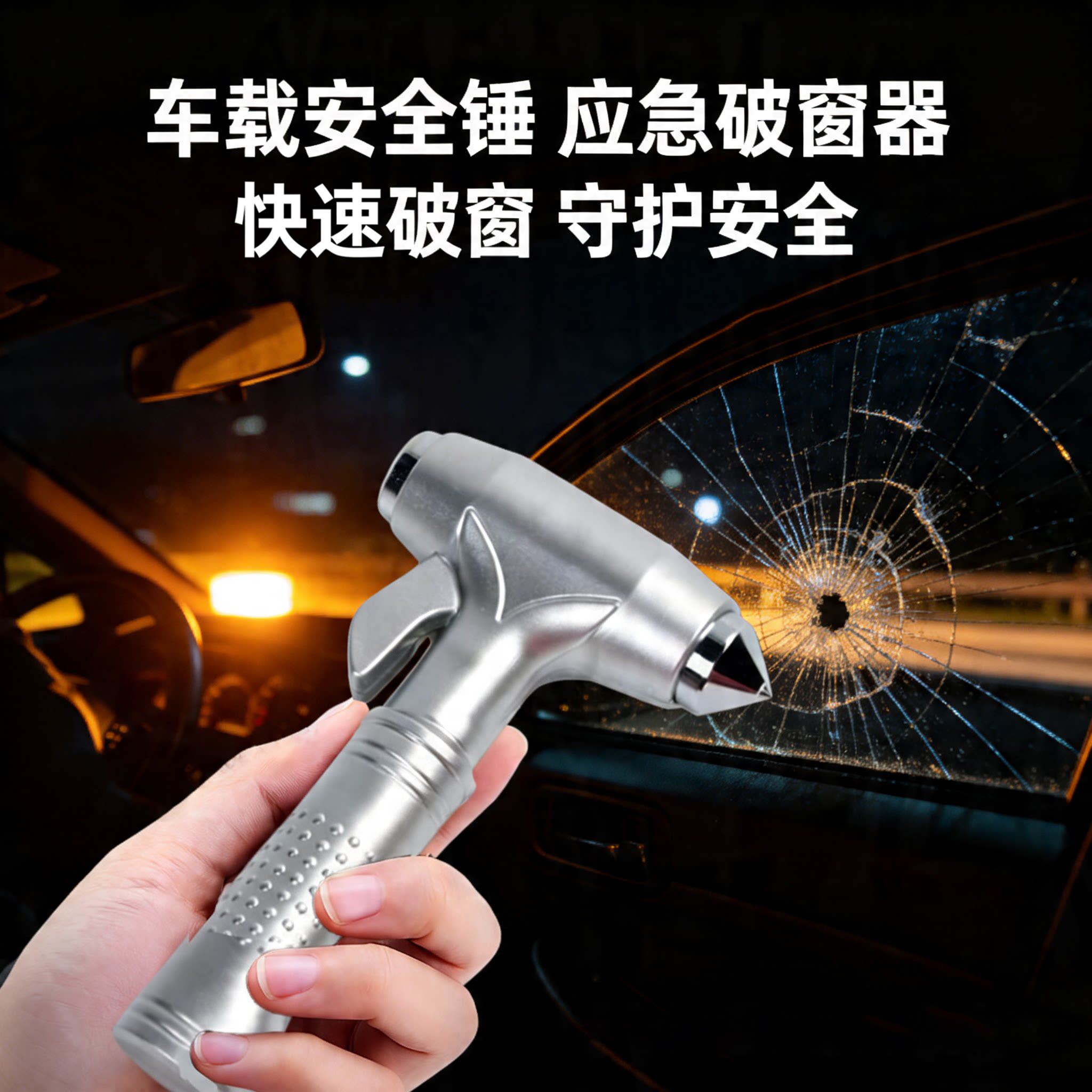 汽车安全锤车用多功能逃生锤车窗玻璃击碎器车载防身锤快速破窗器
