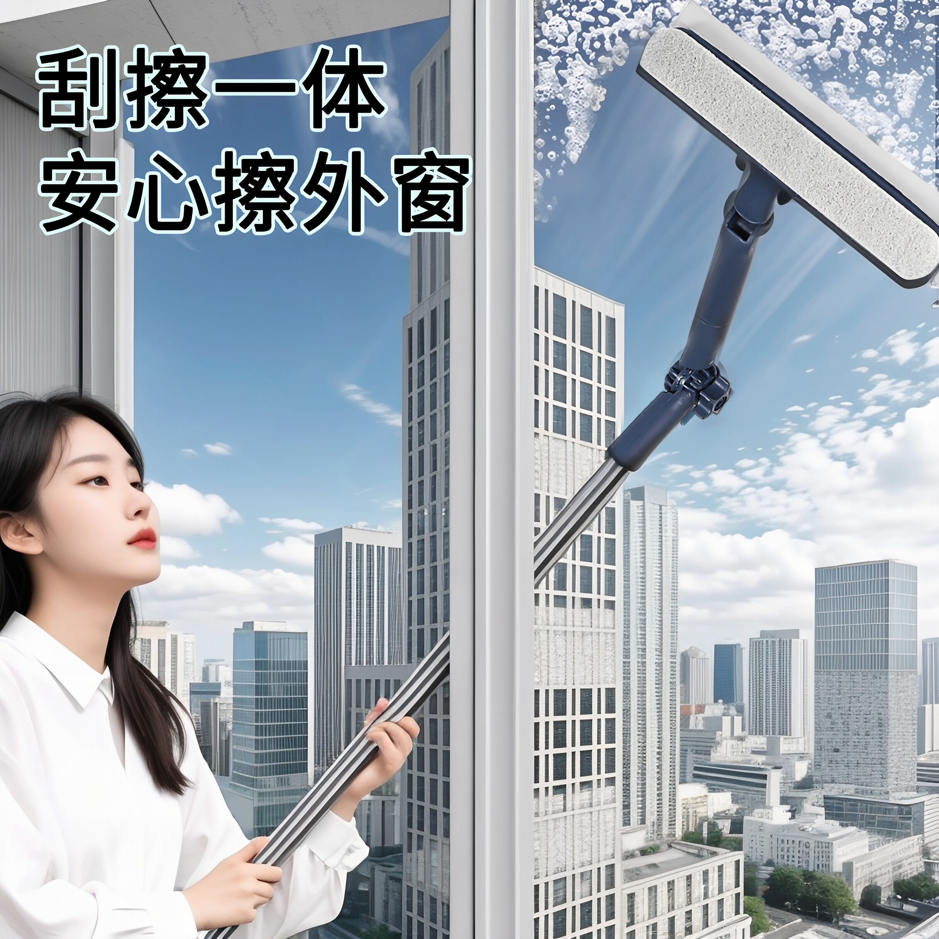 擦玻璃神器家用高层窗外专用玻璃清洁刮水器保洁专用工具2026新款
