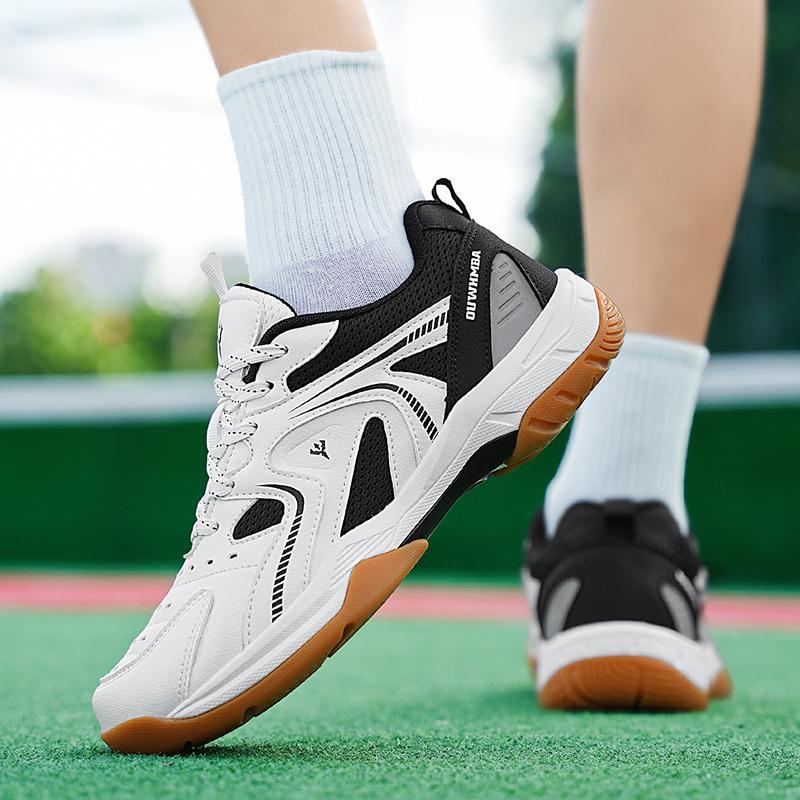 欧文黑曼巴男士专业羽毛球鞋透气网面训练运动鞋防滑乒乓球训练鞋