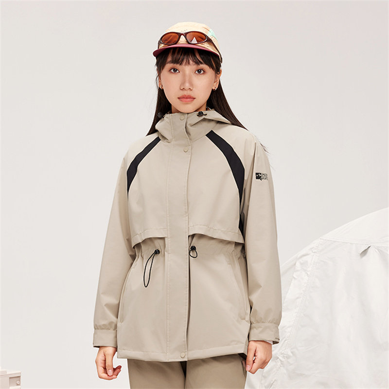 乔丹梭织风衣女2025秋冬防风耐磨户外休闲运动外套女FFD32242437