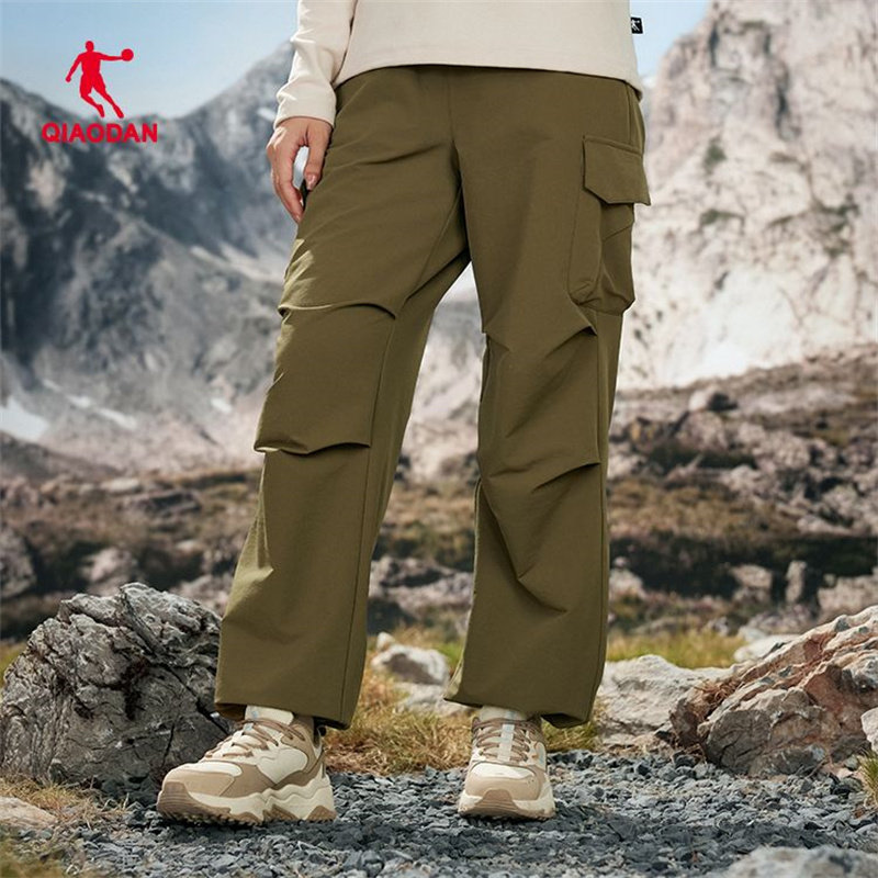 乔丹运动长裤女宽松工装裤防泼水