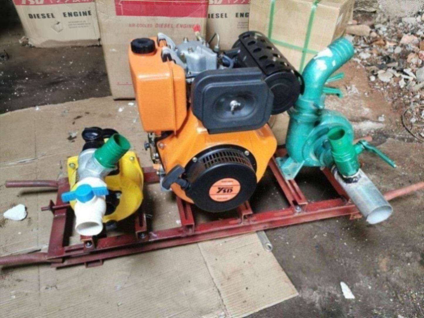 汽油18水泵吸沙泵小型16匹柴油机抽沙机匹带冲静音卧式24匹双缸