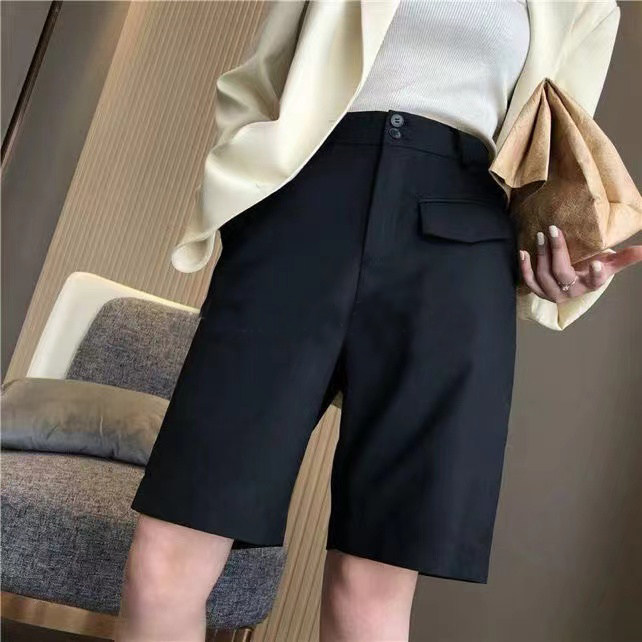 2014夏季新款女款工装西裤五分休闲百搭显瘦直筒西装裤中裤8144
