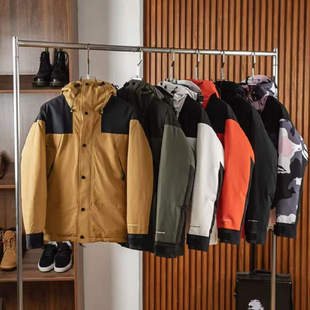 秋冬户外休闲运动情侣款冲锋羽绒服百搭日常通勤保暖外套1990