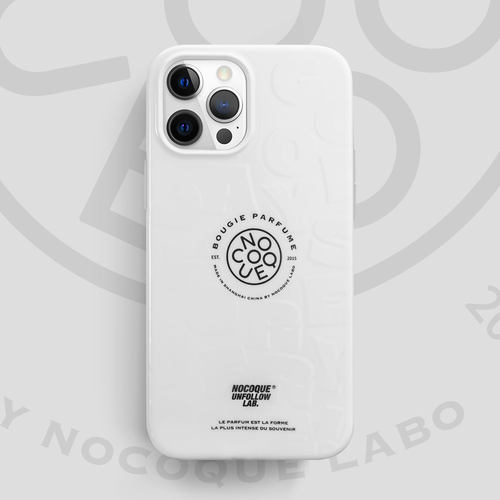Nocoque白色凹凸英文inns手机壳