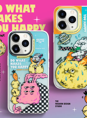 NocoqueXCHAOS.SUI艺术家联名月球兔新年适用于苹果14pro13手机壳15promax