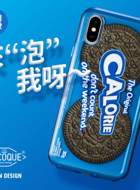 Nocoque奥利奥恶搞iphone13promax透明蓝色13pro适用于苹果手机壳