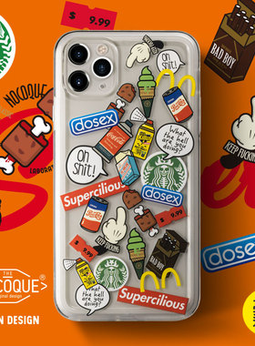 Nocoque新潮牌标贴iphone13pro 12 14promax适用于苹果手机壳ins