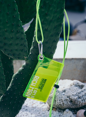 Nocoque胸卡潮牌ins荧光色PVC卡包挂饰卡套公交卡套证件套挂脖绳