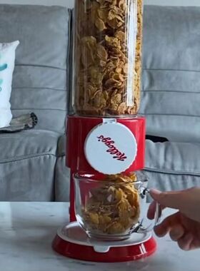 国内现货Kelloggs INS韩国高颜值麦片机零食谷物密封罐密封机旋转