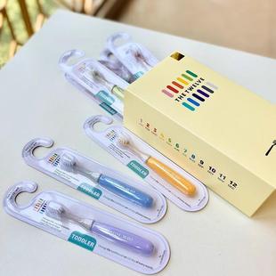 韩国The 超细软毛宝宝牙刷护齿 twelve儿童训练牙刷趣味月份12支装