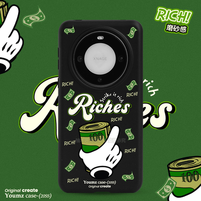 华为mate60pro美式复古磨砂软壳