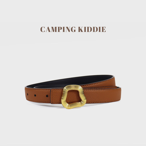 CAMPINGKIDDIE女头层牛皮皮带