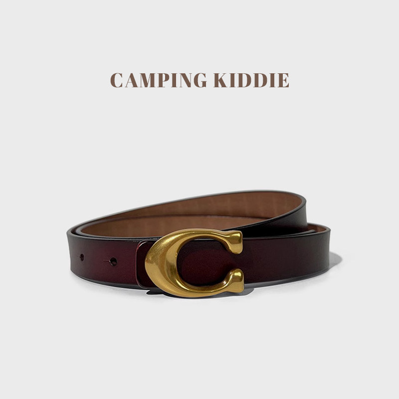 CAMPINGKIDDIE皮带女款配牛仔裤阔腿裤百搭真皮女士腰带ins配裙子 - CAMPING KIDDIE官方店出品