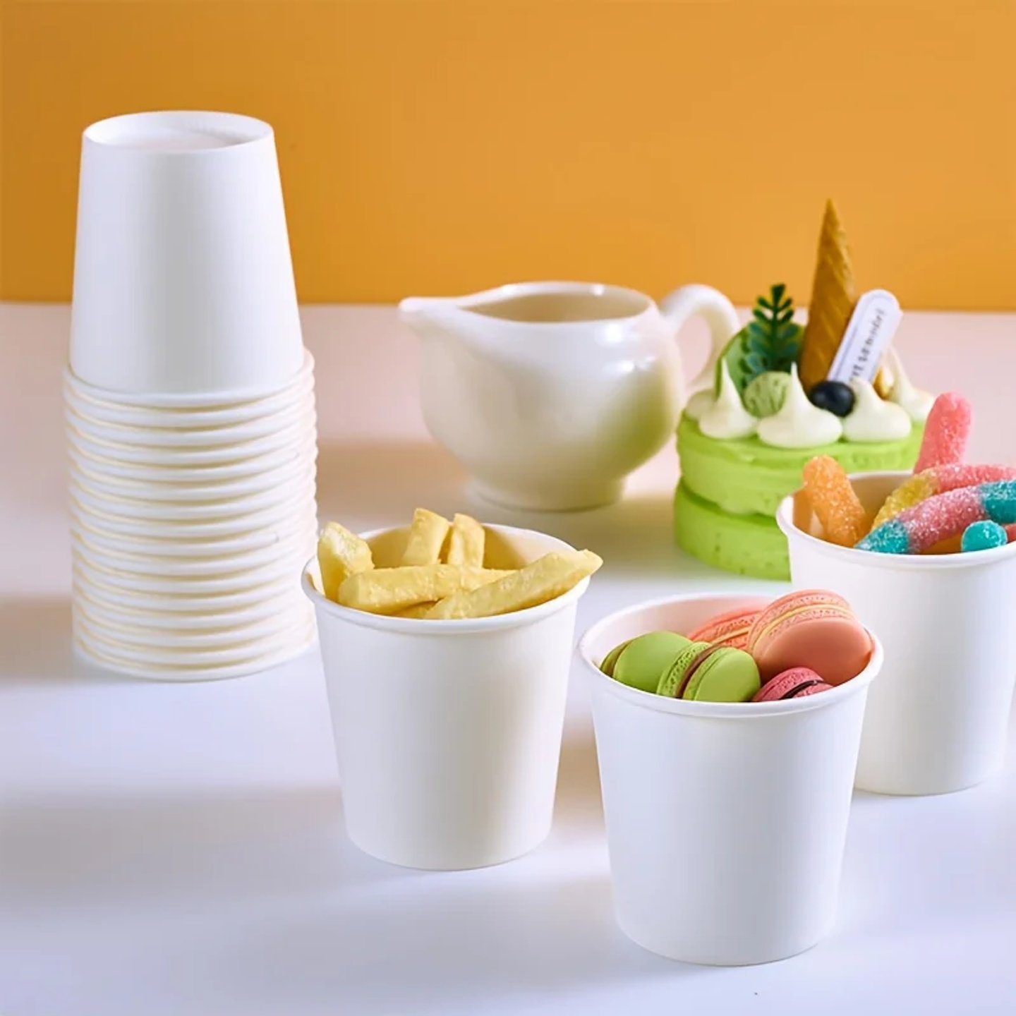 50/100PCS Disposable Small Paper Cup Tasting Cup  Perfect f