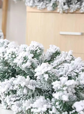 1pc 274cm/107.87inches Snow Flocked Garland, Artificial Sno