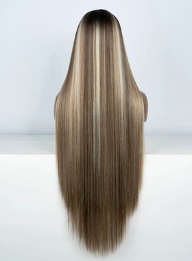 Synthetic Lace Front Wigs Highlight Brwon Blonde Black Wig