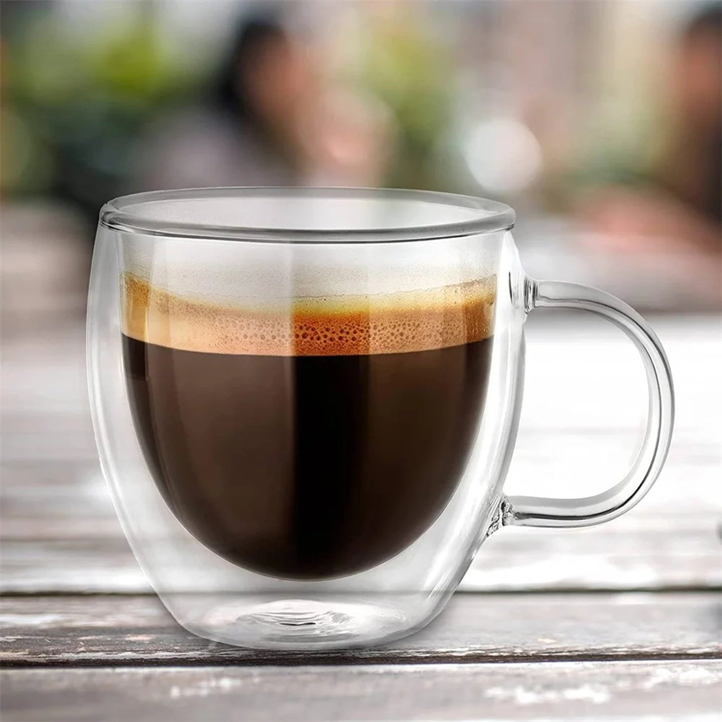 250ml Double Walled Glass Coffee Mugs Insulated Borosilicat