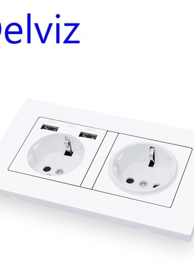 Delviz EU Standard USB socket, Double Outlet,16A Quality po