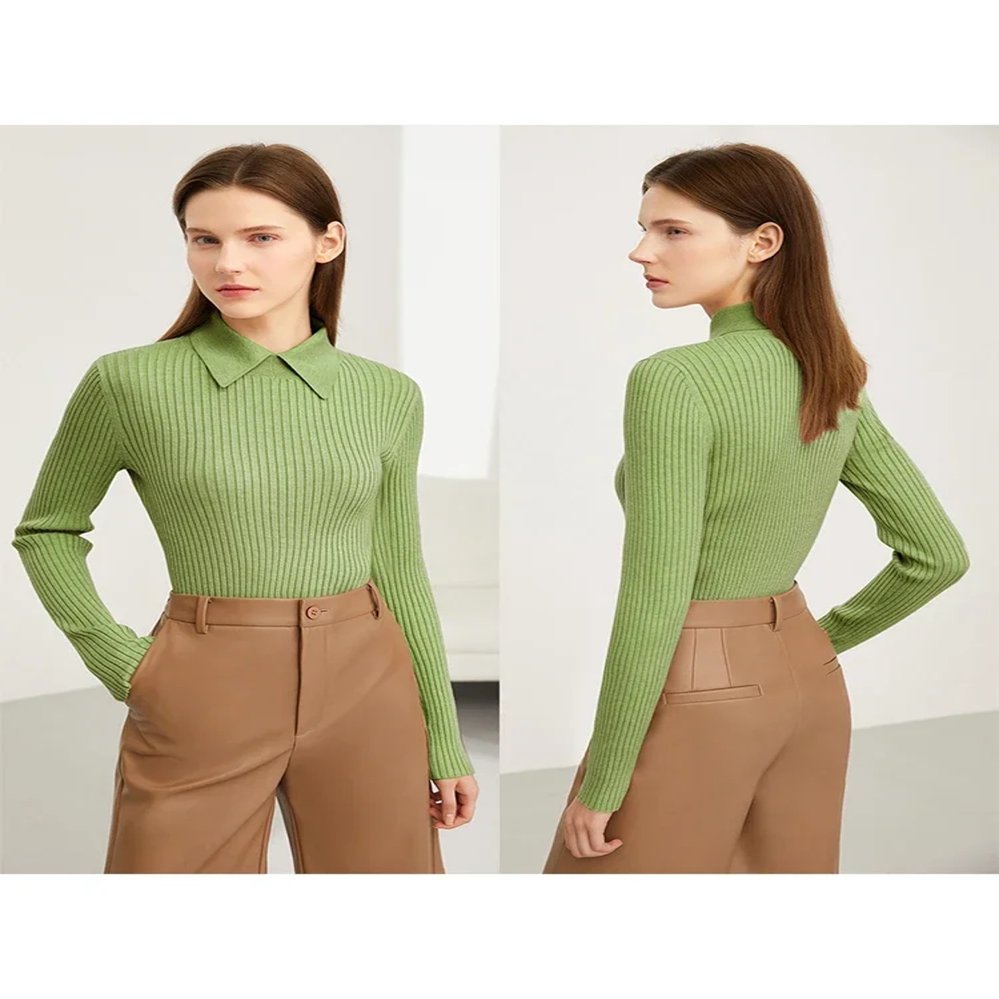 Amii Minimalism 2024 Sweater for Women Autumn New Office La