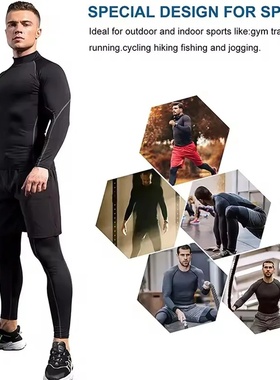 Men Compression Long Sleeve T Shirt Sportswear Male Skinny