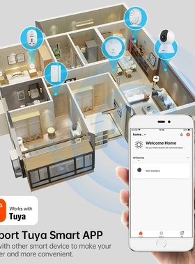 KERUI 5MP 4K Tuya Smart Mini WiFi IP Camera AI Human Detect