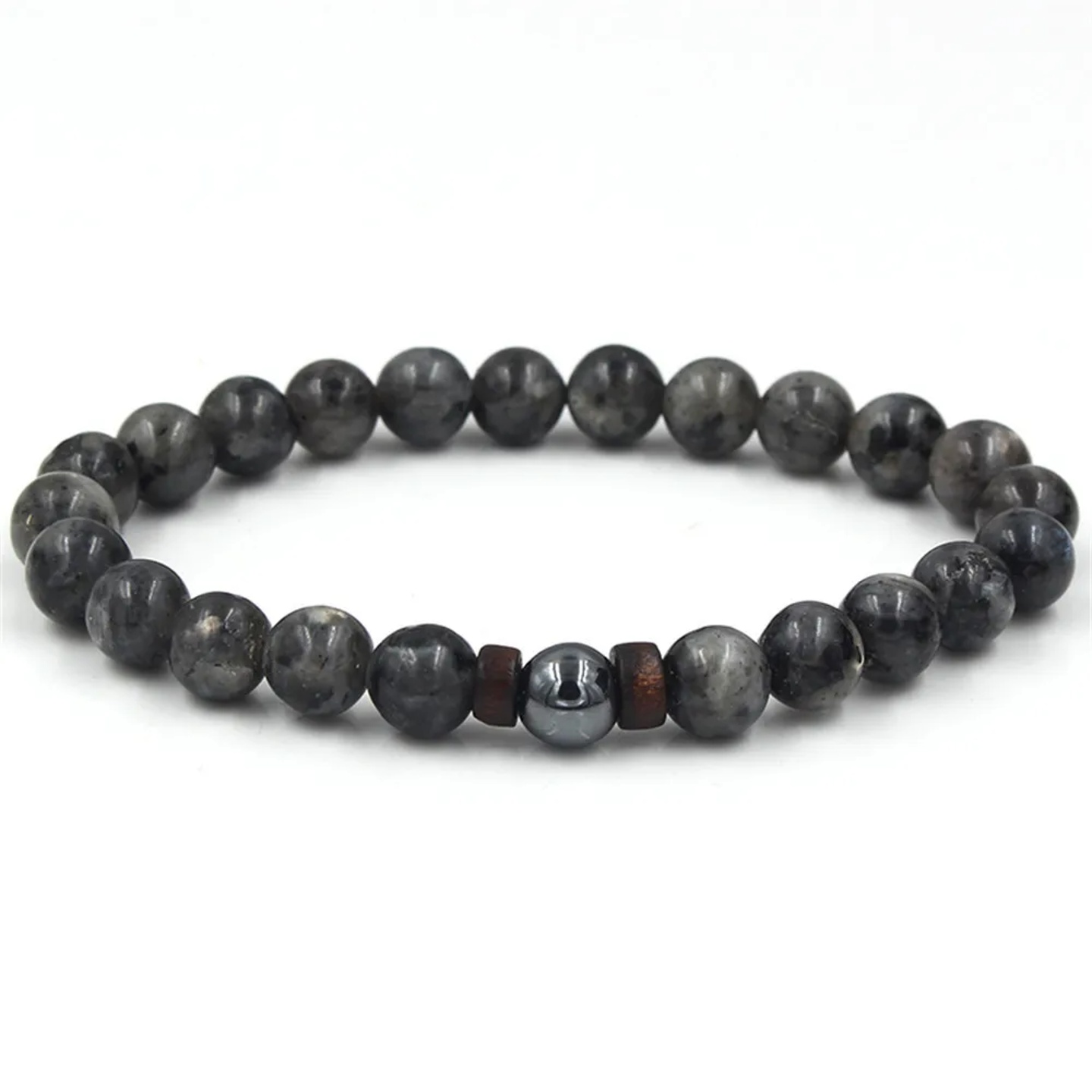 Volcanic Stone Bracelet for Men Lava Wooden  Beads Bracelet