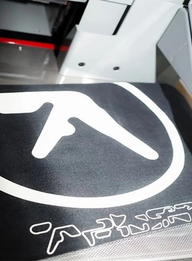 Men T-Shirt Aphex Twin Washed Black Print Cotton Graphic Ov