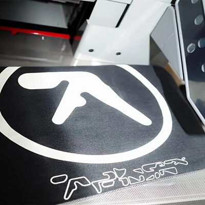 Men T-Shirt Aphex Twin Washed Black Print Cotton Graphic Ov