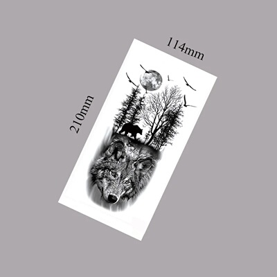 Waterproof Temporary Tattoos for Men Women Animal Lion Tige