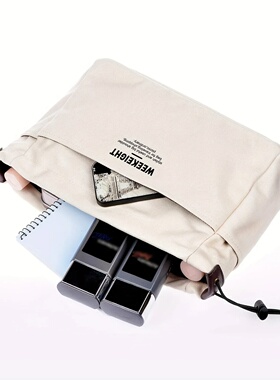 1/2pcs Drawstring Canvas Storage Organizers Multi-Pockets L