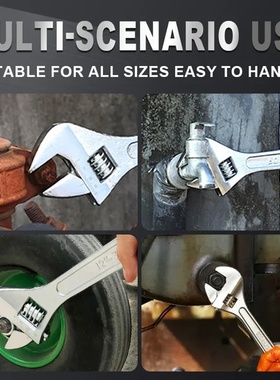 Adjustable Wrench Large Openin Long Handle Universal Spanne