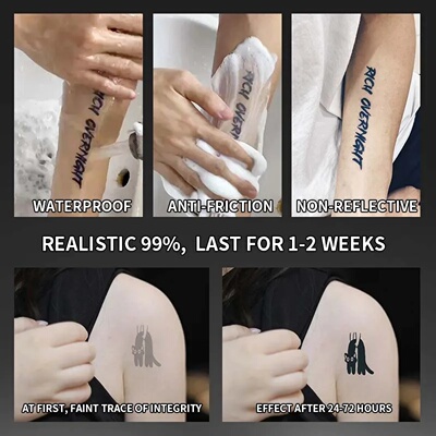 Playful Cat Temporary Tattoo Sticker, waterproof and long-l