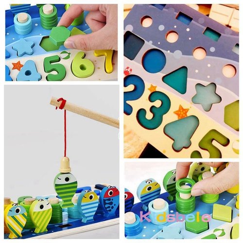 Kids Montessori Math Toys For Toddlers Educational Wooden P