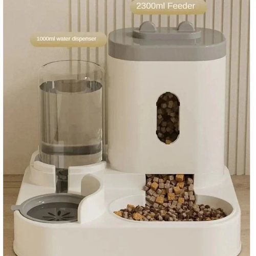 Automatic Feeder Dog Cat Food Bowl With Water Fountain Larg