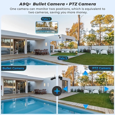 BESDER 4K 8MP Wifi Camera PTZ Outdoor Dual Screens Human De