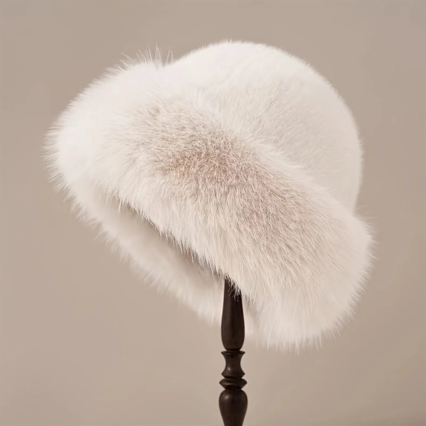 Thicken Plush Warm Fur Hat Fluffy Beanie Warm Thick Hat Mon