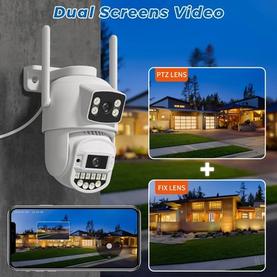 10MP 5K Wifi IP Camera Outdoor 2.4GHZ 5GHZ PTZ Surveillance