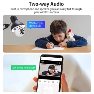 Bulb Surveillance Camera Full Color Night Vision Automatic