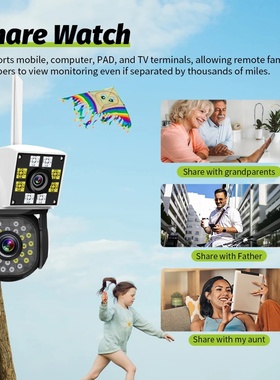 Neye 4K/8MP Wireless WiFi Camera 1080P Dual Lens Dual Scree