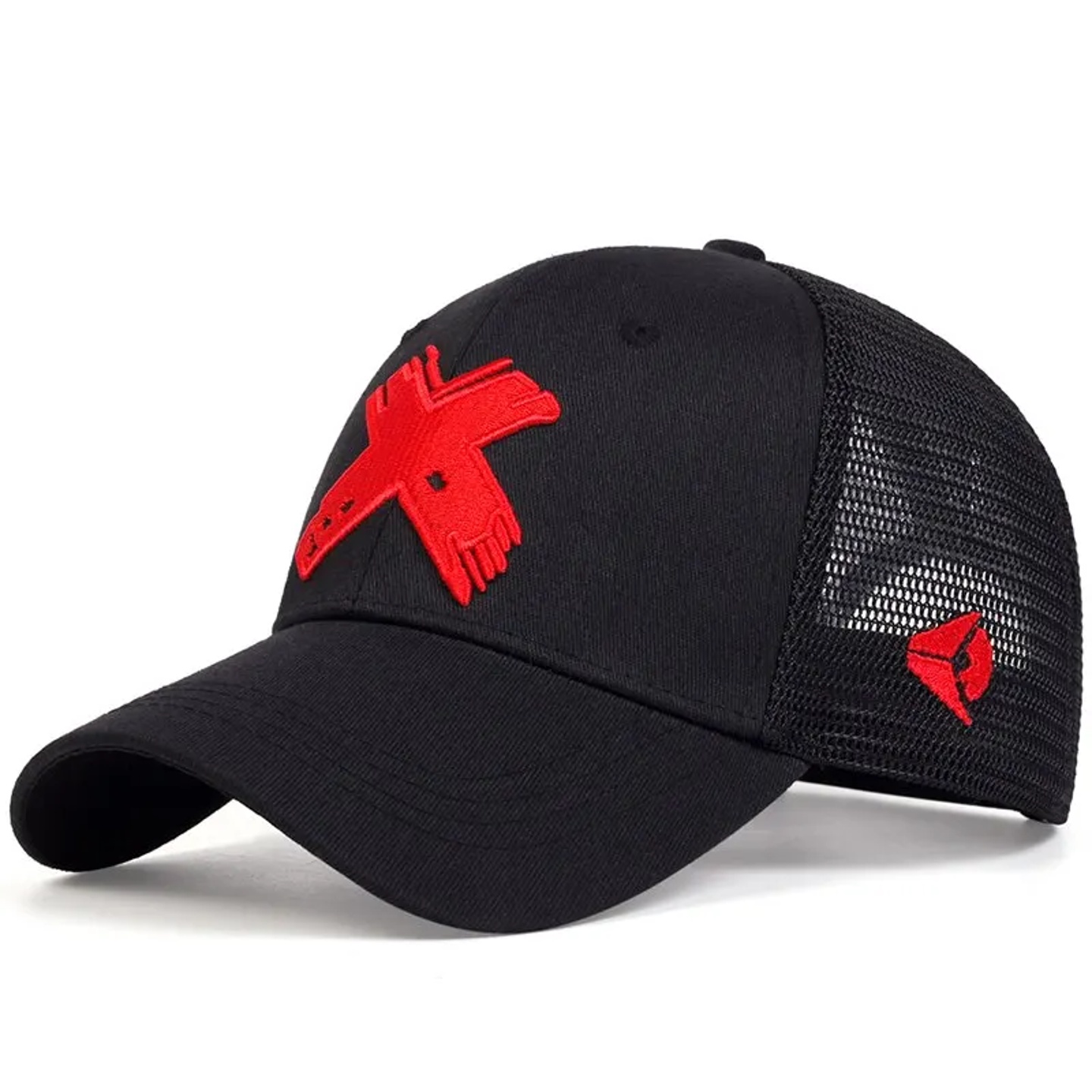 Unisex X Letter Embroidery Baseball Net Caps Spring and Sum