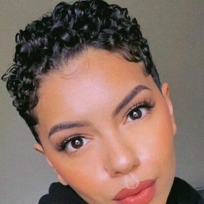 Short Pixie Cut Wigs for Black Women Synthetic Hair Afro Pi