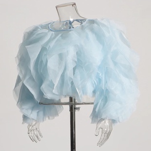 For Shirts Women Pullover Femal TWOTWINSTYLE Blouse Ruffles