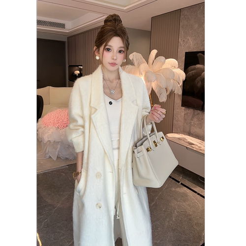 轻奢高级感显瘦百搭秋冬长款气质拉绒大衣ME6CK86945